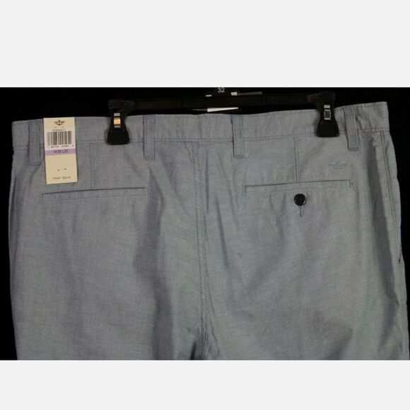 DOCKERS STRAIGHT FIT WASHED KHAKI STRETCH FOR PERFORMANCE 38/32 $58 NWT BLue - Picture 4 of 6